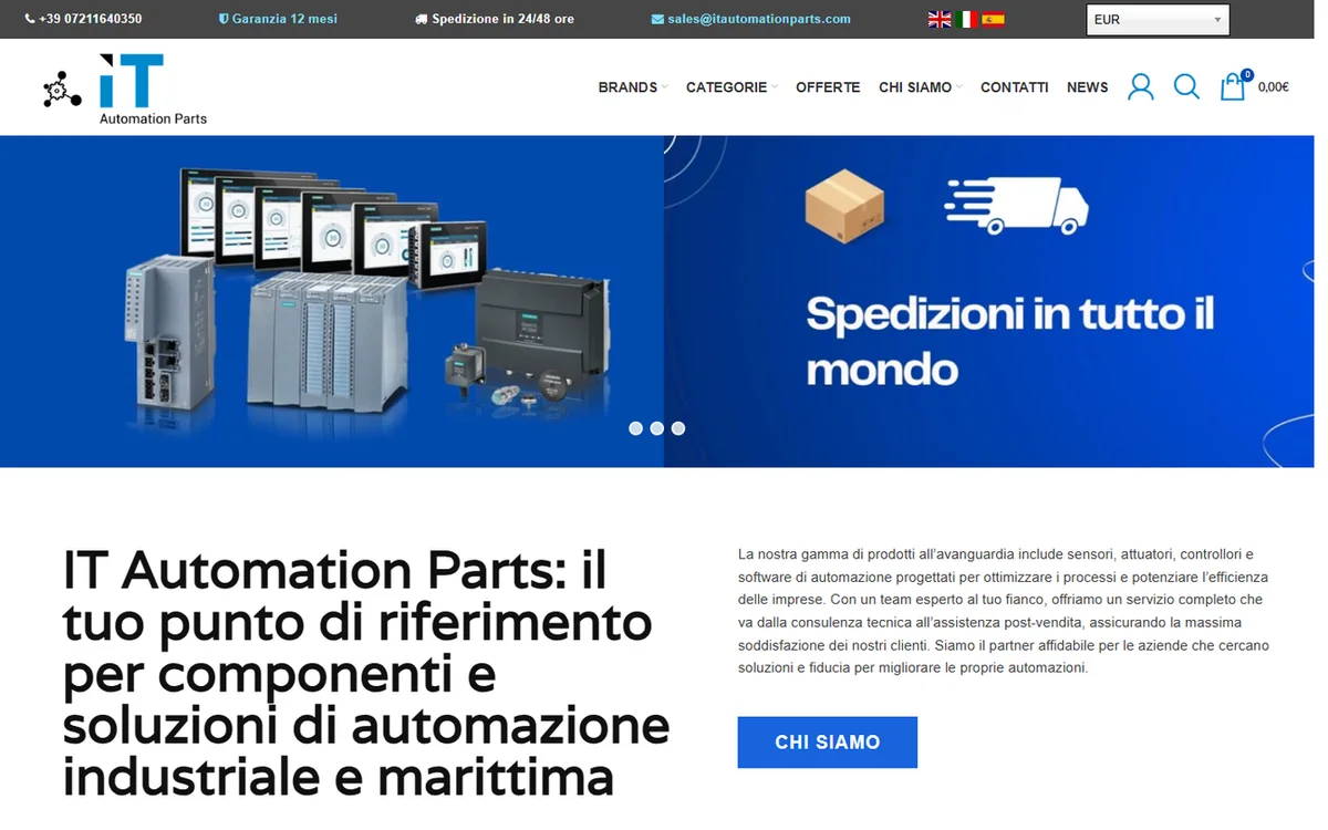 IT Automation Parts website homepage