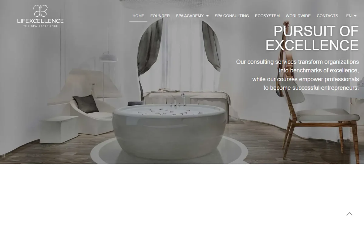 Lifexcellence website homepage