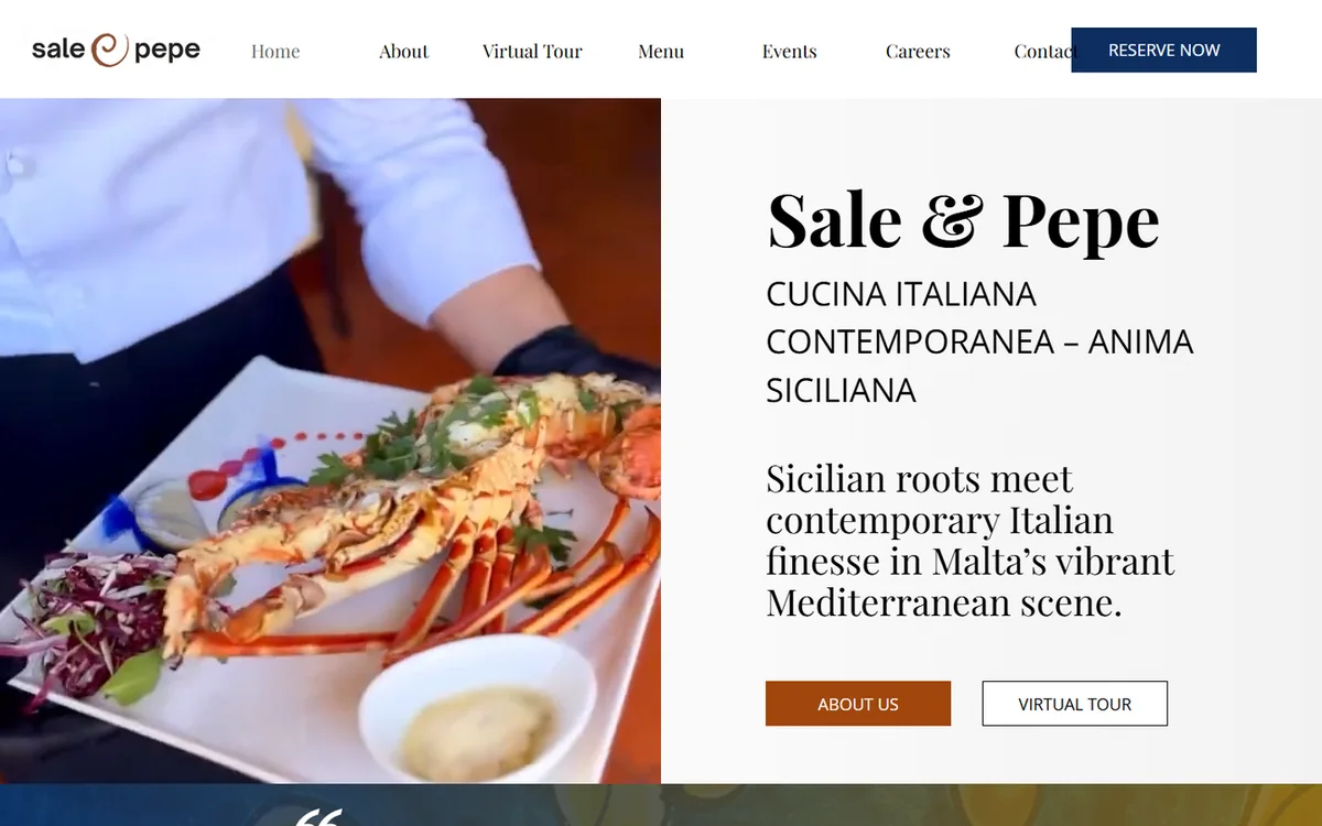 Sale e Pepe website by AM Web Lab