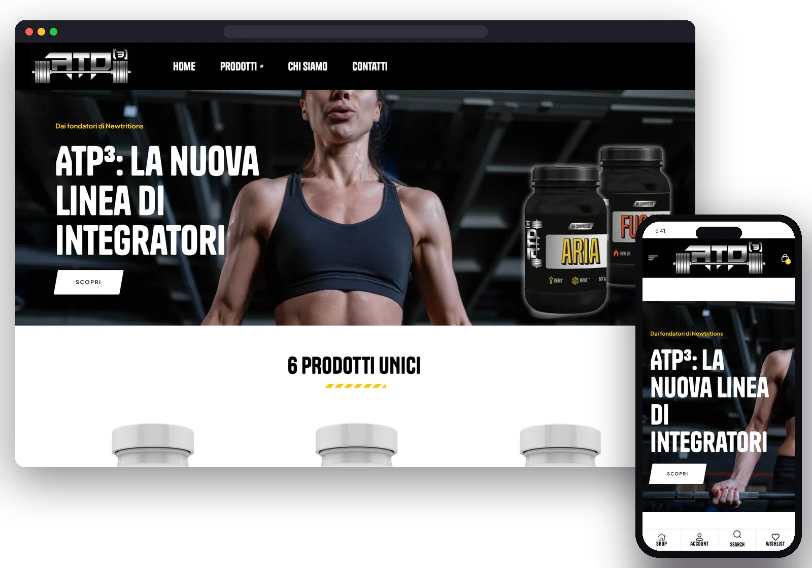ATP3 website designed and built by AM WebLab, shown on desktop and mobile